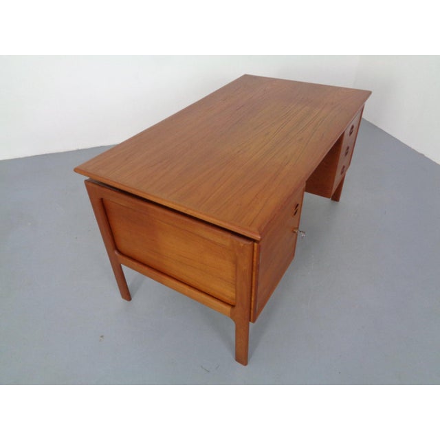 Brown Teak Desk from Gasvig GV Møbler, Denmark, 1960s For Sale - Image 8 of 17