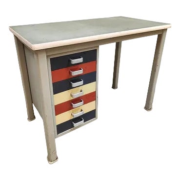 Vintage Industrial Writing Desk by Andre Cordemeyer for Gispen, 1950s For Sale