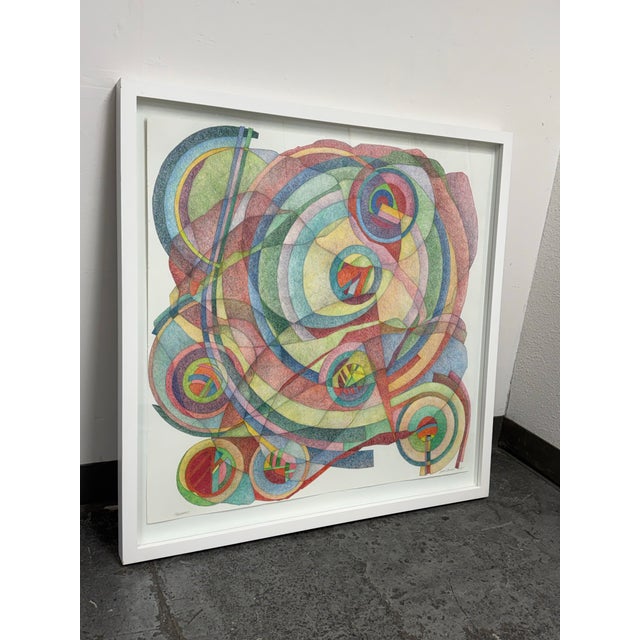 Abstract Jose Lambert Huevos Original Painting, Signed Circa 2011 For Sale - Image 3 of 12