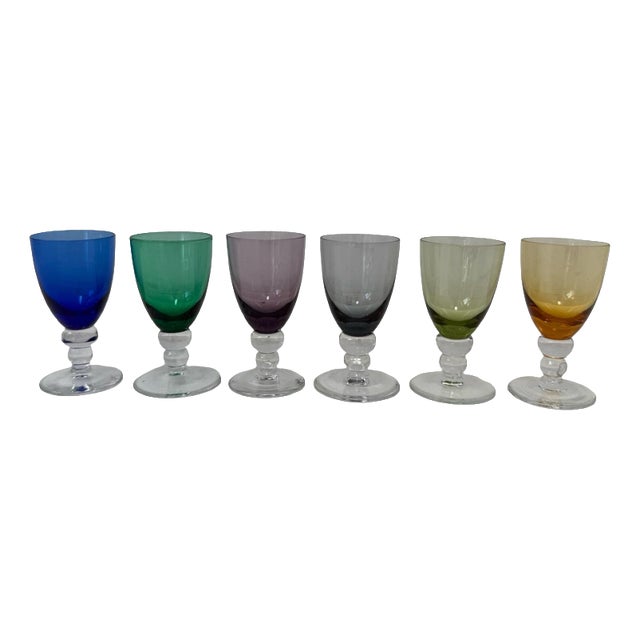 Carnaval Shot Glasses by Max Verboeket for Kristalunie Maastricht, Set of 6 For Sale