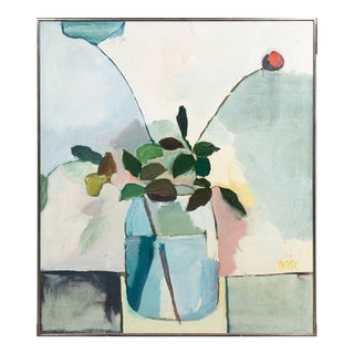 1980s Contemporary Marius Bosc 'Magdelena' Floral Still Life Painting For Sale