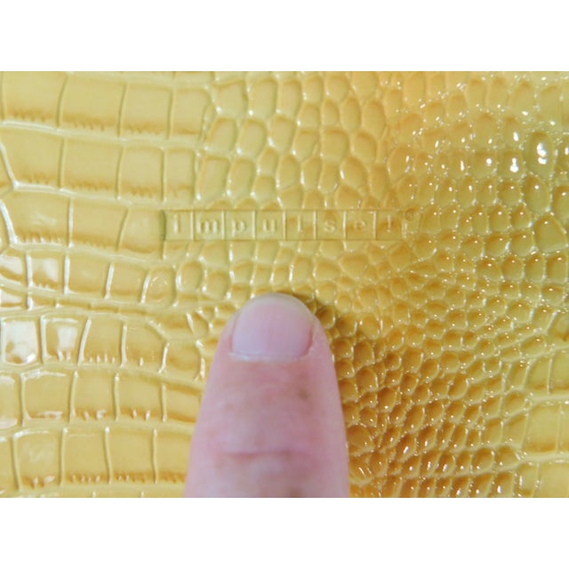Impulse Yellow Sunset Faux Snake Skin Gold Plated Perfume Serving Tray Sold Out 5 Available For Sale - Image 9 of 13