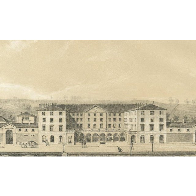 19th Century Victor Rose, Lyon Veterinary School from the Saone, 1873, Paper For Sale - Image 5 of 12