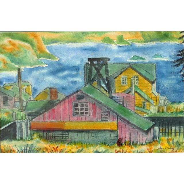 Artist: Attributed to John Charles Haley – American (1905-1991) Title: Untitled Year: circa 1940 Medium: Watercolor Sight...