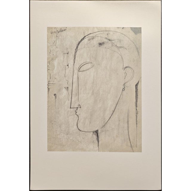 Amedeo Modigliani (1884-1920) Testa di Cariatide / Caryatid Head Lithograph on paper Paper especially produced for this...