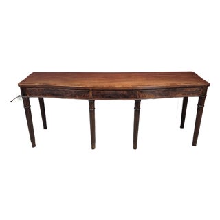 Circa 1790 Gillows Era George III English Regency Mahogany Serpentine Sideboard Table Serving Table For Sale