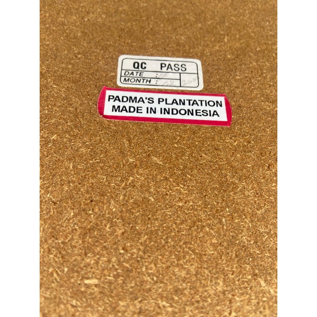 Rare Set of Four Vintage Padma’s Plantation Armchairs Woven Rattan, Sherpa Upholstery For Sale - Image 18 of 18