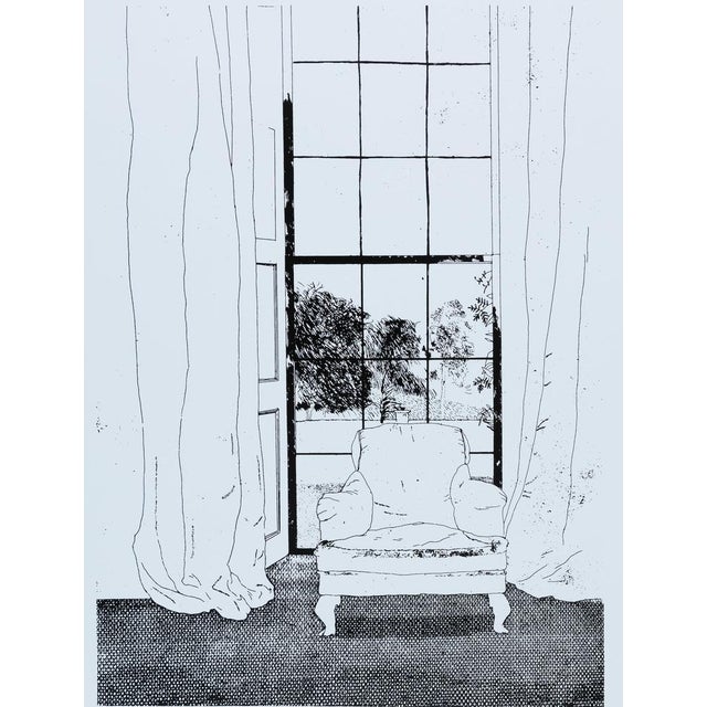 David Hockney (1937) Through a Window Original poster after a drawing by the artist On poster paper, 42 x 59 cm (approx....