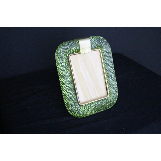 Olive Green Murano Glass Photo Frame, 2000s For Sale - Image 12 of 14