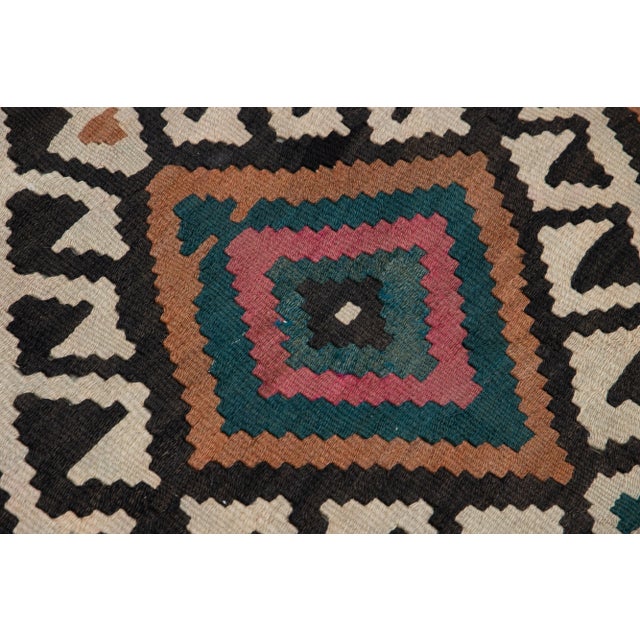 Vintage Kilim Red Handmade Flatweave Tribal Motif Wool Runner For Sale In New York - Image 6 of 11