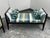 Wood Bespoke Coastal Stripe Benches, Pair For Sale - Image 7 of 12