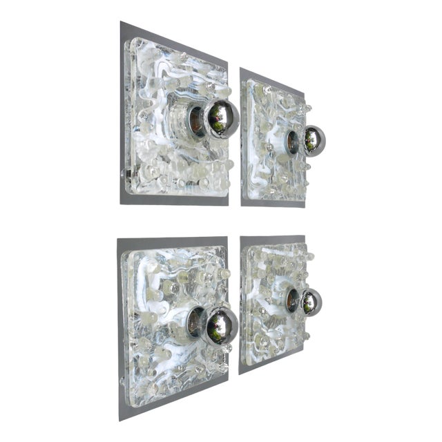 Modern Wall Lights from Sölken Leuchten, 1970s, Set of 4 For Sale