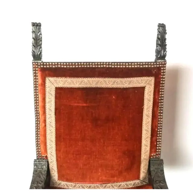 Wood Pair of Carved Jacobean Armchairs For Sale - Image 7 of 11