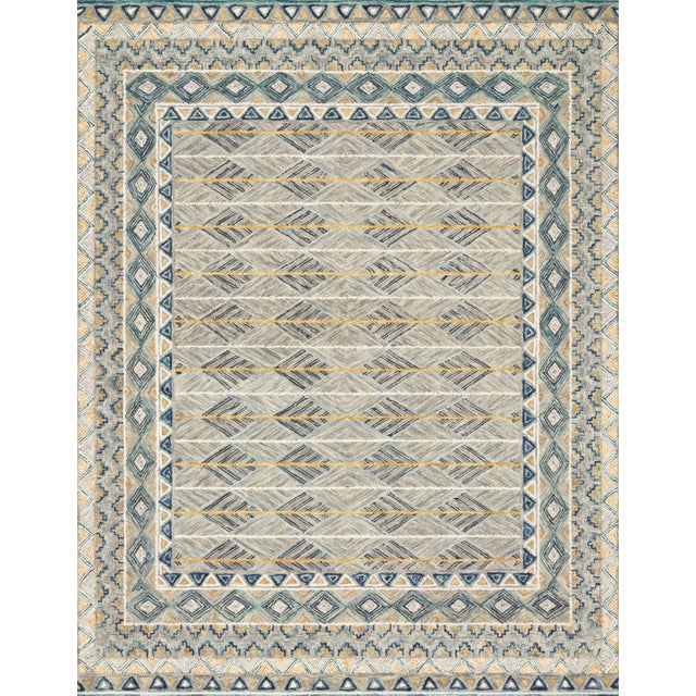 Loloi Rugs Priti Rug, Gray / Lagoon 2'6"x9'9" Chairish