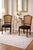 Mid 20th Century Mid 20th Century Refinished French Provincial Cane-Back Dining Chairs in Old Chapel Walnut With Black Upholstery – Pair For Sale - Image 5 of 8