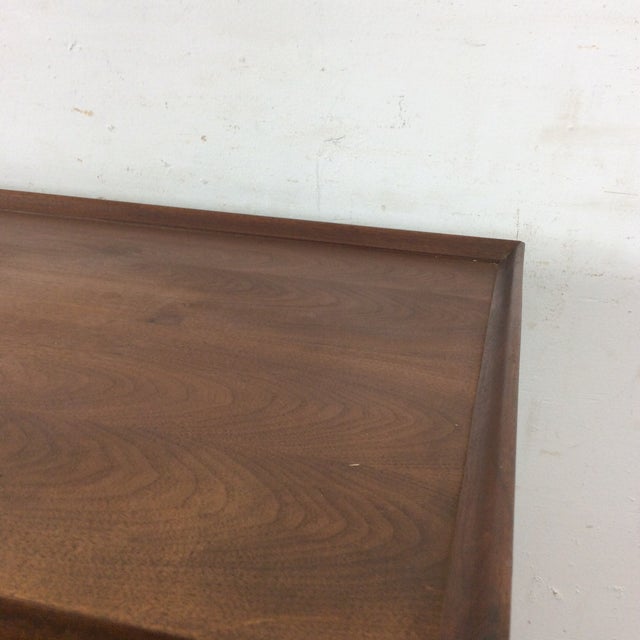 Mid Century Modern Six Drawer Walnut Lowboy Dresser For Sale - Image 17 of 17