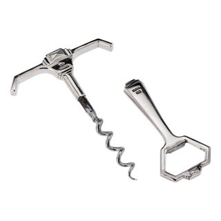20th Century English Silver Wine Corkscrew & Bottle Opener, 1941, Set of 2 For Sale