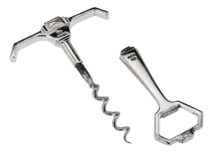 20th Century English Silver Wine Corkscrew & Bottle Opener, 1941, Set of 2
