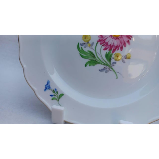 Vintage Porcelain Coffee and Tea Trio Set with Hand-Painted Aster Motif from Meissen, 1970, Set of 3 For Sale - Image 10 of 15