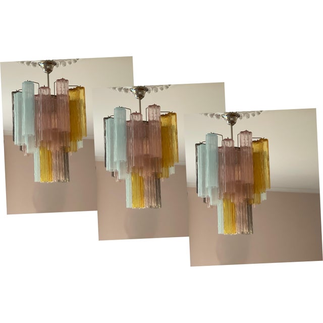 Italian Murano Chandelier, Set of 3 For Sale - Image 6 of 6