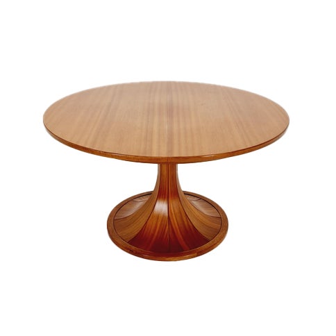 Mid-Century Round Walnut Dining Table by Luigi Massoni, Italy, 1960s For Sale