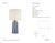 Barbara Barry by Visual Comfort Signature Xian 30" Table Lamp in Polar Blue Crackle and Soft Brass with Linen Shade...