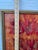 Vintage Mid-Century Modern Textural Red & Orange Abstract Mixed Media Collage Painting by Barnes For Sale - Image 11 of 12