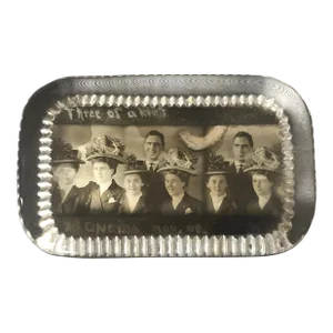 Antique Glass Photograph Paperweight