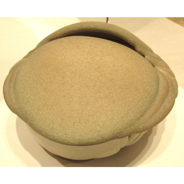 1980s Large and Rare Porcelain Lidded Vessel / Pot Signed Wayne Fischer Circa 1980s For Sale - Image 5 of 17