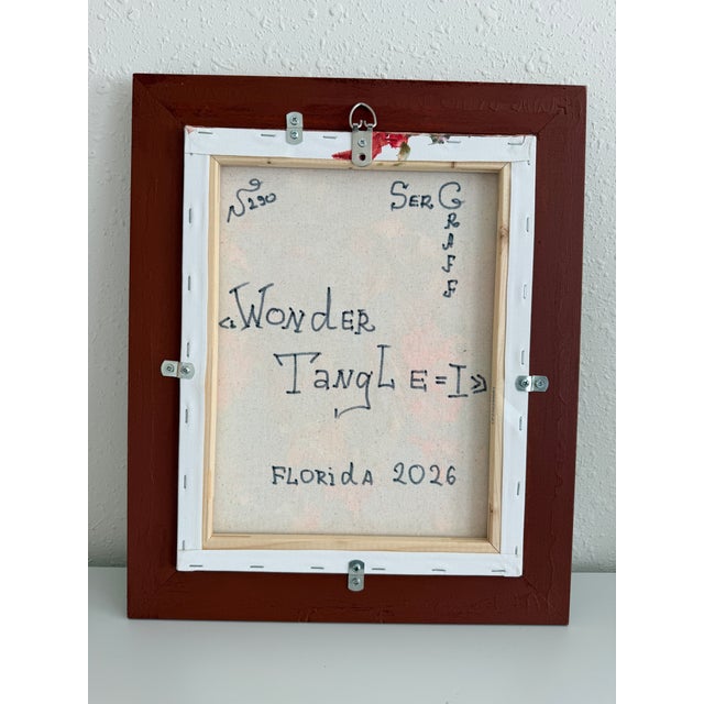 Serg Graff "Wonder Tangle=I" Abstract Acrylic Painting Framed Outsider Art Coa For Sale - Image 11 of 11