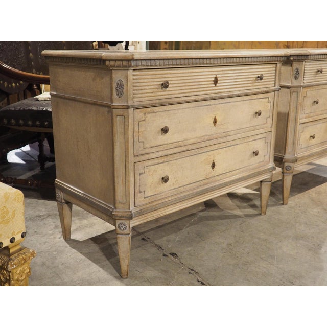 More information coming soon… Hand-carved in the Neoclassical style, this pair of commodes from Southern Germany has been...