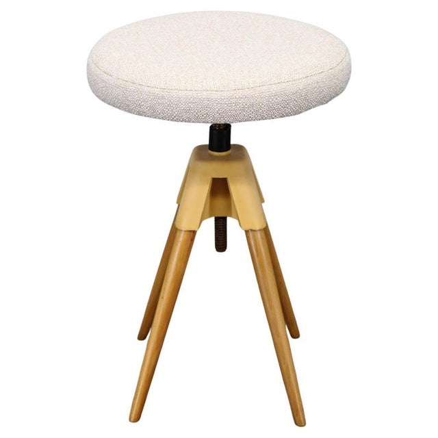 Mid-Century Swivel Piano Stool, Czechoslovakia, 1970s For Sale - Image 9 of 9