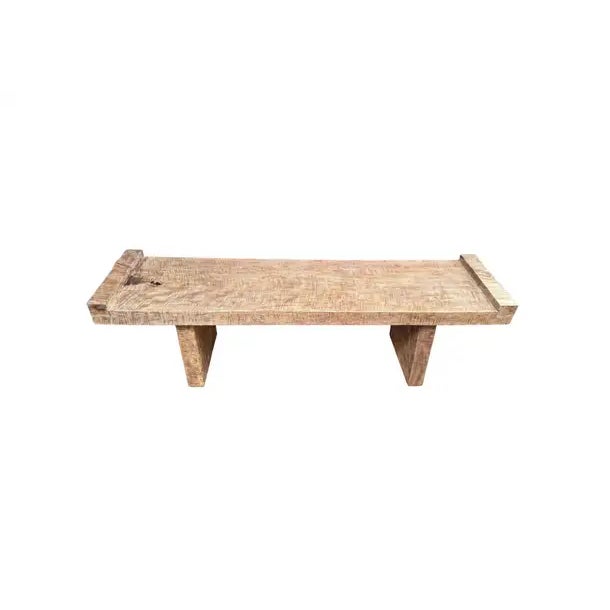 Sculptural Mango Wood Bench Hand-Crafted, Modern Organic For Sale - Image 4 of 8