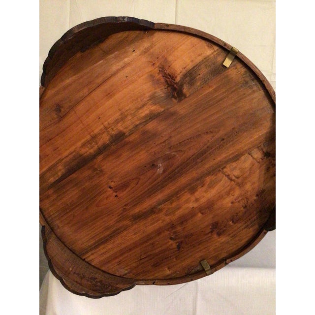 Mid-Century Modern 1960s Handmade Bamboo Wood Birdcage With Brass Hook For Sale - Image 3 of 11