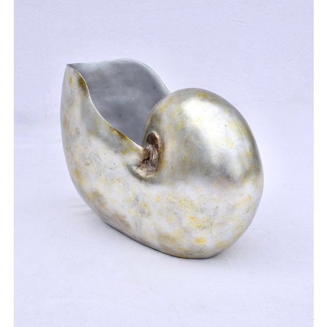 2000 - 2009 Monumental Nautilus Shell Container Planter Vase For Sale - Image 5 of 10