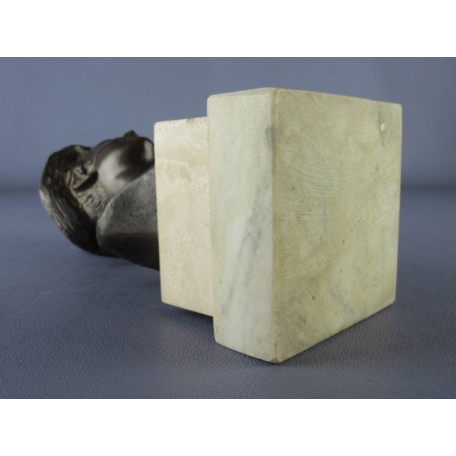 Neapolitan Bronze Scugnizzo Statue with Marble Base from De Martino, 1950 For Sale - Image 9 of 11