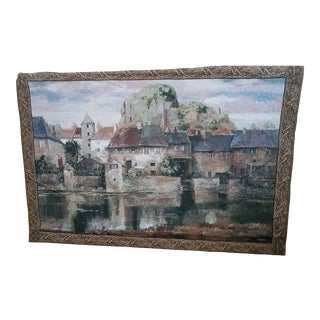 Vintage "Mohawk" Classic Collection Roger Duvall Tapestry of La Seyne Sur Mer For Sale