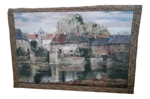 Vintage "Mohawk" Classic Collection Roger Duvall Tapestry of La Seyne Sur Mer