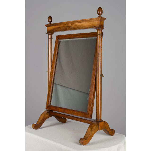 Wood 19th Century French Empire Period Cheval Mirror For Sale - Image 7 of 13