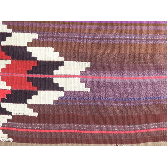 Sky Blue Vintage Turkish Kilim Runner - 27" X 129" For Sale - Image 8 of 12