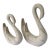 Postmodern Multi Colored Ceramic Swan Sculptures - Set of 2 For Sale