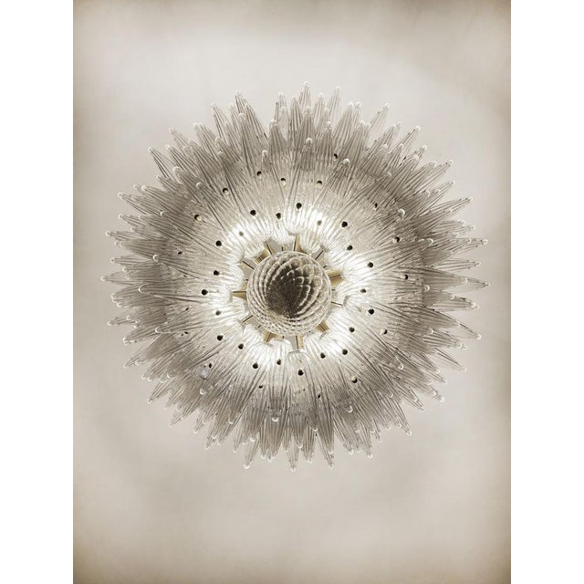 Palmette Chandelier in Clear Glass, 1990s For Sale - Image 12 of 18