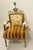 Traditional Vintage Gold Armchair With Red Fox Fur in Mackenzie Childs Style For Sale - Image 3 of 8