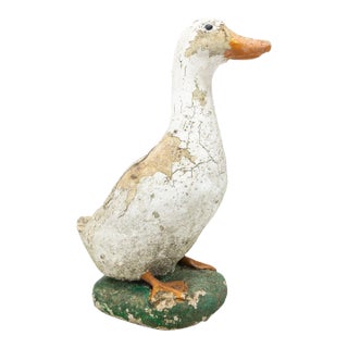 Concrete Duck Garden Ornament, French 20th Century For Sale