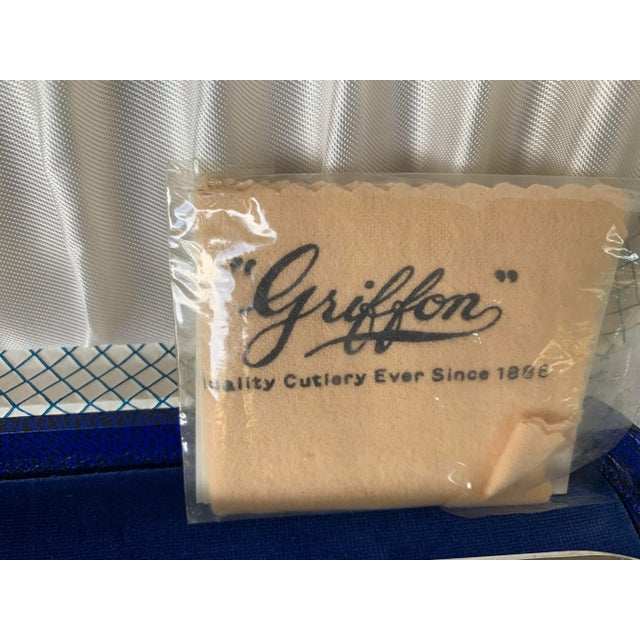 Art Deco Vintage Griffon Carving Knife Set With Pearlized Handles For Sale - Image 3 of 7