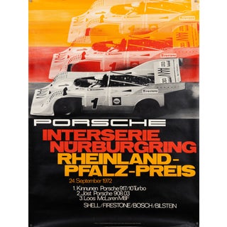 Original Porsche Poster by Atelier Strenger, 1972 For Sale