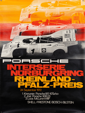 Original Porsche Poster by Atelier Strenger, 1972