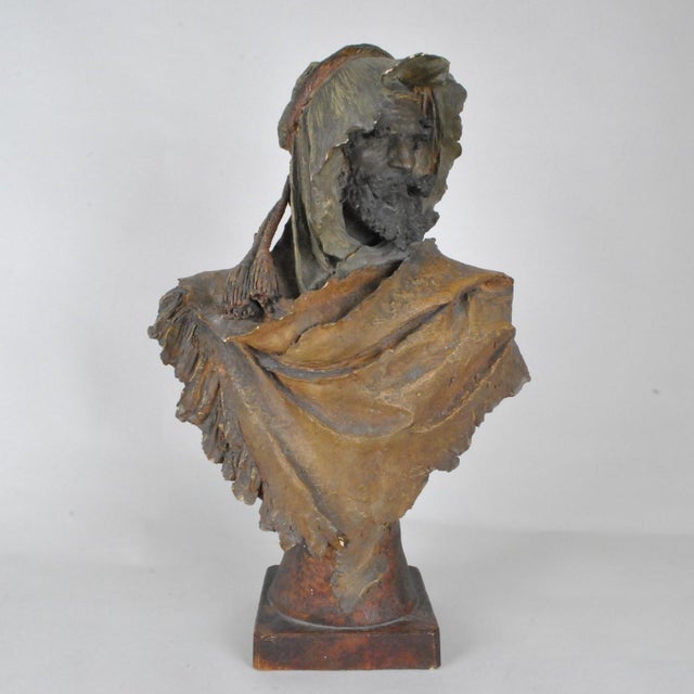 19th Century Orientalist Terracotta Bust of an Arab For Sale - Image 18 of 18