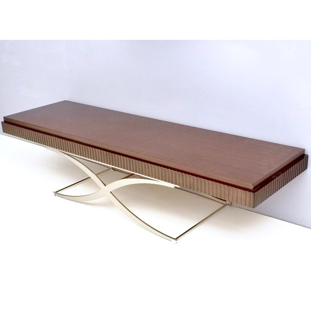 Side Table with Wooden Top and Steel Frame by Italo900, Italy For Sale - Image 4 of 14