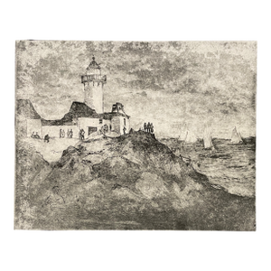 1920s William Meyerowitz Eastern Point Lighthouse on Cape Ann Etching